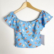 Kortni Jeane Blue Rafting Floating People Swim Tank Top Size 12/13