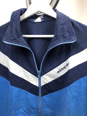 Vintage 70s 80s Adidas Track Jacket Triacetate Top West Germany