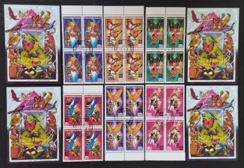 MADAGASCAR - 1991 -4 x 6 timbres et 4 x 1 S/S, MNH, CTO-EE 228A - Photo 1/3