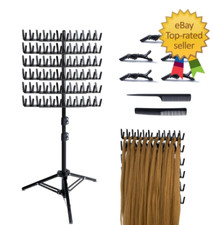 Braiding Hair Rack Standing Extension Holder Hanger, 144 Pegs Divider for Separa