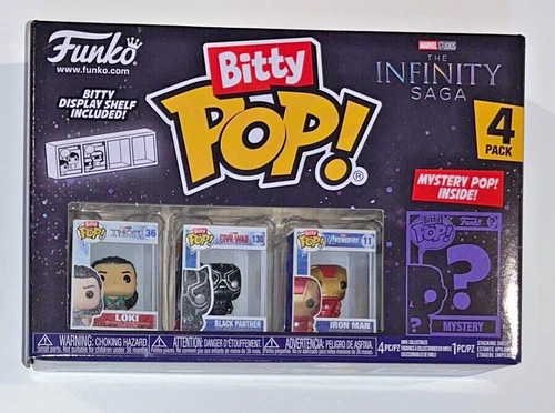 Funko Bitty Pop Marvel Infinity Saga Loki / Black Panther / Iron Man 4 Pack