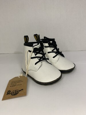 Martens 1460 Baby Crib Shoes Boots Booties White Sz NEW
