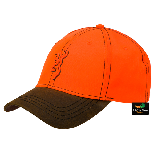 BLAZE ORANGE HAT BALL CAP BUCKMARK LOGO 