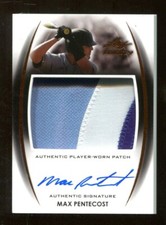 Max Pentecost 2014 Leaf Trinity #PA-MP1 Auto Patch Blue Jays 47516