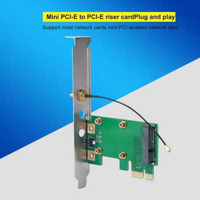 Mini PCI-E to PCI-E Riser Card Expand External Adapter Network Card