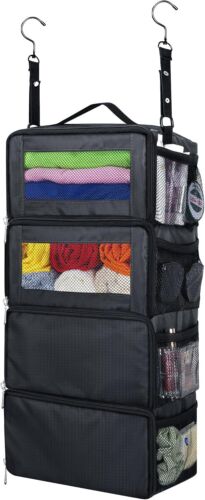 Hanging Travel Organizer, Carry on Luggage Suitcase Small, Black