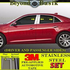 2013 2014 2015 Chevy Malibu 6pc STAINLESS STEEL Pillar Posts Cover Overlays