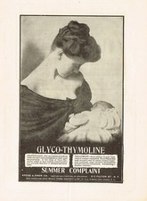 Rare Antique Kress Owen Glyco Thymoline Drug Medicine Original Old Advertising