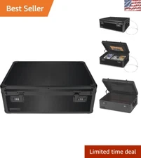 Lightweight Black Lock Box: Perfect for Dorm Rooms & Secure Storage of Valuables