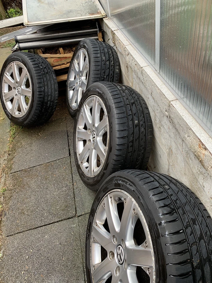 4er Satz Sommerreifen + Felgen 235 45 r17 von VW EOS gebraucht, Profil gut - Bild 2 von 4