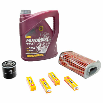 Pamoto Servicekit Für Honda VF 1000 F Interceptor (Baujahr 1984-1985) – Luftfilter, Ölfilter & 4x Zündkerzen