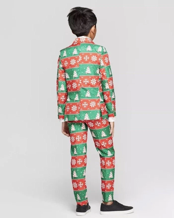 Nuevo con etiquetas Traje de vacaciones feo talla pequeña para niños 3 piezas pantalones, corbata y chaqueta Foto 2 de 4