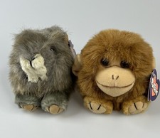 2 Vintage Puffkins Amber the Monkey Nutty the Squirrel NWT