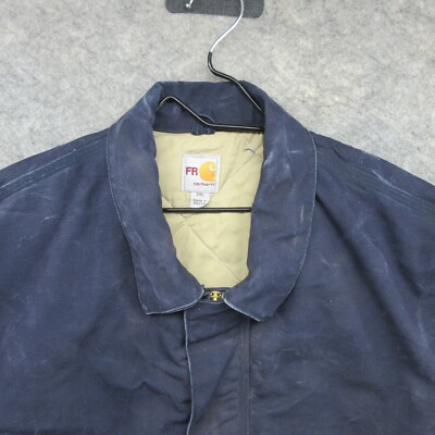 Carhartt FR Jacket Mens 2XL Blue Bomber Flame Resistant Quilt Carhartt FR Jacket Mens 2XL Blue Bomber Flame Resistant Quilt