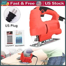 710W Jig Saw 3000RPM Corded Electric Jigsaw 6 Variable Speeds Jigsaw Tool Kit US