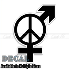 Hippy Peace Vinyl Decal Sticker Indoor Outdoor 4 Sizes