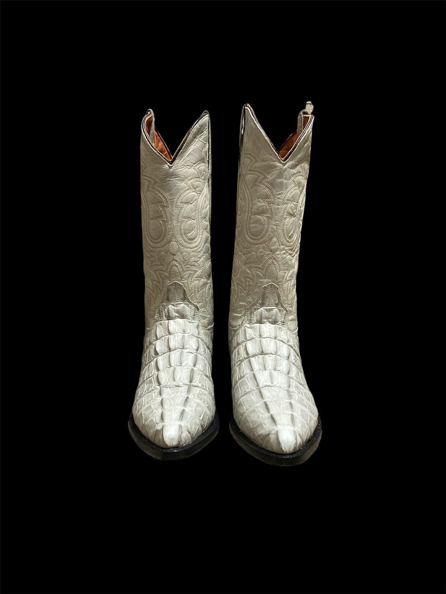 White Texas Legacy Alligator Boots | eBay display picture 2