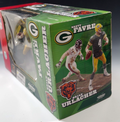 MCFARLANE BRETT FAVRE VS BRIAN URLACHER 2 PACK SET PACKERS NFL