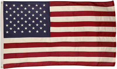 Valley Forge, American Flag, Cotton, 3' X 5', 100% Made in USA, Sewn Stripes