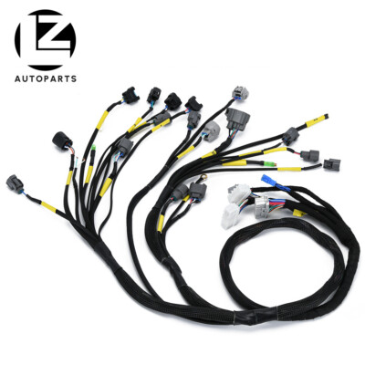 For 92-00 Honda Civic B16 D16 B18 OBD2 D & B-series Tucked Engine Wire Harness
