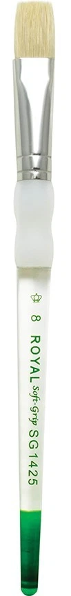 Royal & Langnickel Soft Grip Steife Hog-Borsten Pinsel für Öl & Acryl - Bild 1 von 1