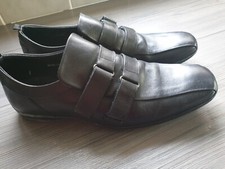ROCHA JOHN ROCHA MENS SMART BLACK LEATHER SHOES SIZE UK 11 EU 45.