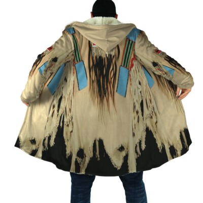 Proud Heritage Fashion Native American 3D All Over Printed Hooded Cloak Coat