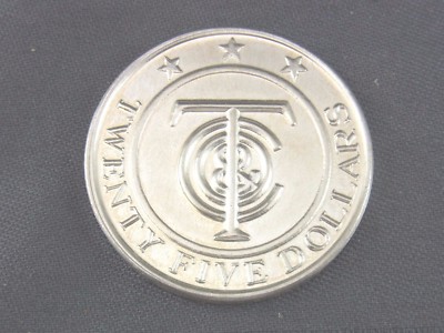 Twenty Five Dollars Tiffany & Co Silber Sterling Münze Medaille  