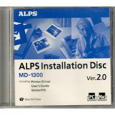 ALPS Installation Disc MD-1300 Printer Driver Ver 2.0 CDROM