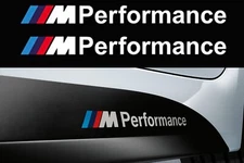 2x BMW M PERFORMANCE SIDE SKIRT M Sport STICKERS DECAL Graphics Vinyl 150mm