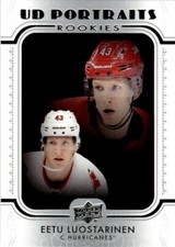 2019-20 Upper Deck UD Portraits Eetu Luostarinen Carolina Hurricanes #P-61