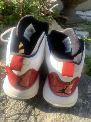 NIKE Jordan Maxin 200 White Black Red Basketball Shoes Men's Size