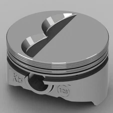 KB Performance SBC Flat Top Piston Set 4.155 Bore -7cc