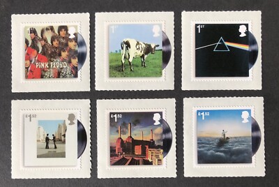 GB 2016 MNH Pink Floyd Stamp Set SG 3849 to 3854 with Free UK P&P