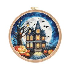 DIY Needlepoint Kit Halloween night Cross-Stitch Craft Set for HomeDecor Gifting
