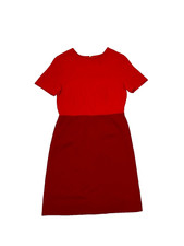Marc by Marc Jacobs Women's Designer Midi A-Line Two-Tone Red Dress Size UK 8