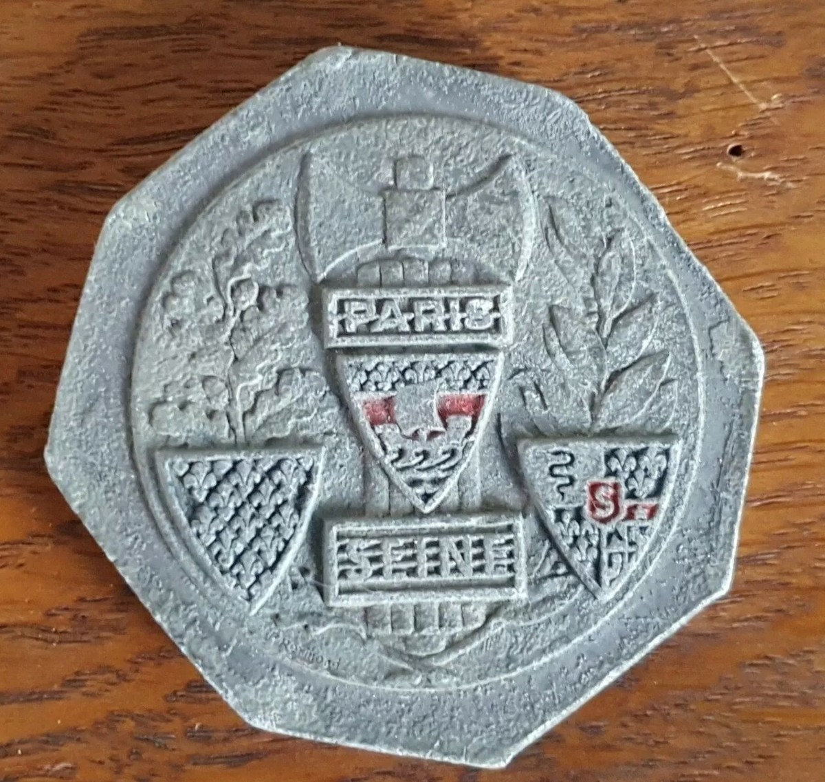 médaille de table en bronze, préfecture de police de Paris, poinçon br