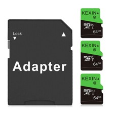 Kexin 3 Pack U1 64GB Ultra Micro SD Card C10 SDXC Memory Cards TF Cards +Adapter