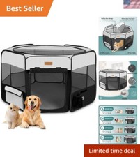 Foldable Indoor/Outdoor Dog Playpen - Ultra-Portable Pet Tent for Travel