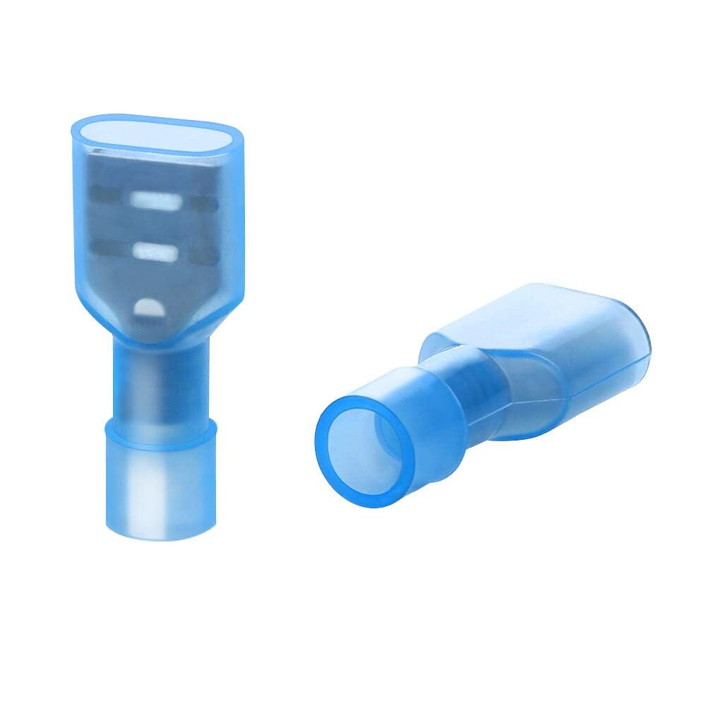 100 Pcs Nylon Spade Quick Disconnect Connectors Kit Female Wire Crimp