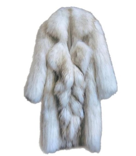 Abrigo de piel de invierno largo cálido tejido piel de zorro ligero abrigo de piel de lujo para mujer chaqueta - Imagen 15 de 15