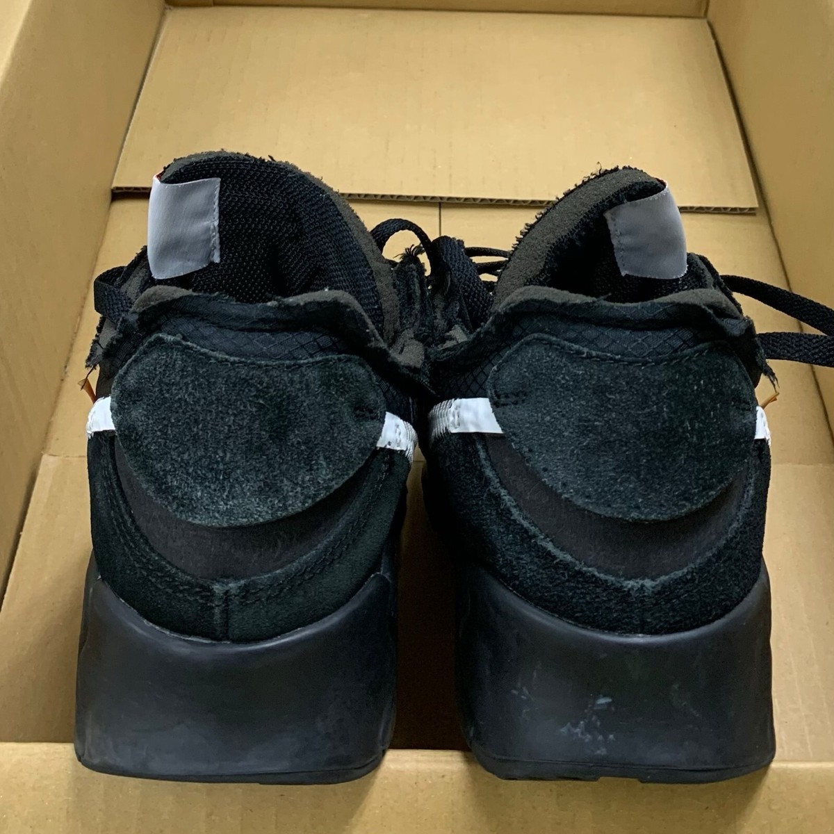 OFF-WHITE × NIKE AIR MAX 90 \"BLACK/CORN\" OFF-WHITE NIKE AIR MAX 90 BLACK CORN AA7293-001 28.0cm US10