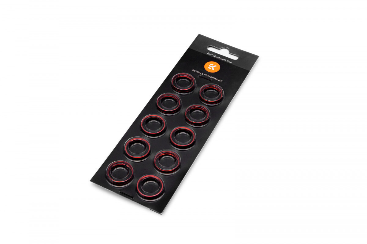 EK Water Blocks EK-Torque HDC-14 Color Rings Pack 10 Pezzi - Red