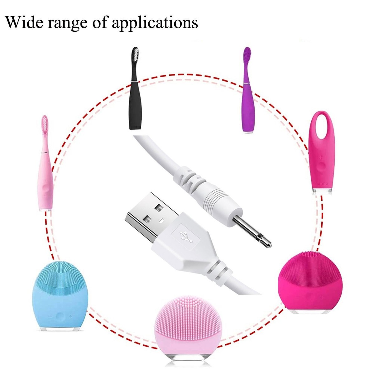 Replacement Charger USB Cord For Magic Massage Wand Vibrating Full Body  Massager | eBay