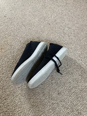 matalan Black soft breathable fabric trainers pumps sz