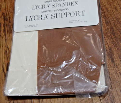 3 PAIRS Vintage American Support Stockings Beige Tan colour US 9.5-10 US ? 1950s - Picture 9 of 9