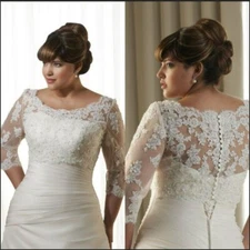 Appliques Wedding Jackets Crystal Beaded Lace Bridal Boleros Wraps