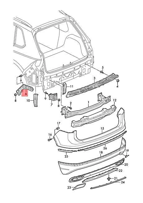 Genuine VW Tiguan AD1 BT1 Guide Profile side Right 5NA807394 | eBay