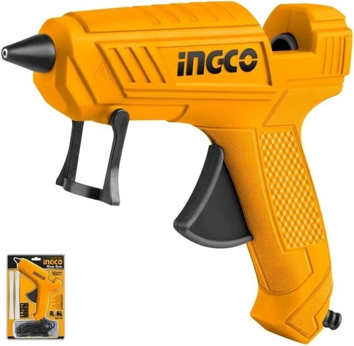 Pistola per Colla a Caldo 100 W Termocollante 2 Stick di Colla Legno Carta INGCO