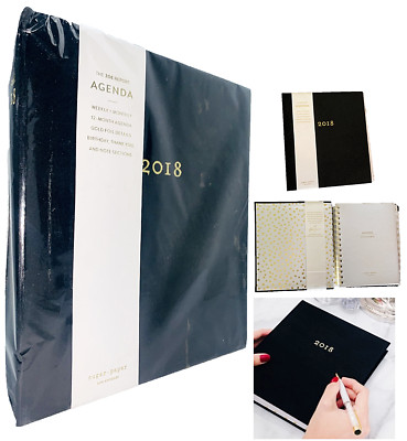 The Zoe Report Weekly Thank You Note Section Calendar 12 Month Agenda 2018 Black